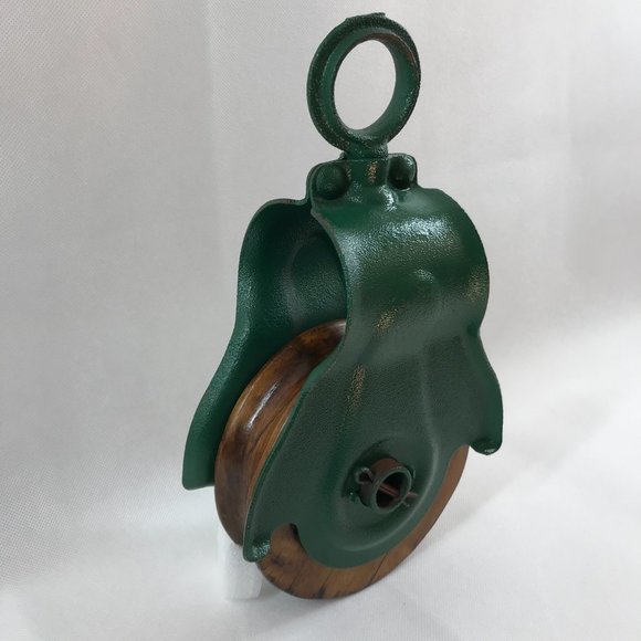 Antique Vintage Cast Iron & Wood Barn Pulley - Picture 5 of 8